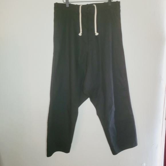 Other Brands O Project Other - Other Brands O-Project Other Cotton x Wool Wide Pants Bottons Small Black Street